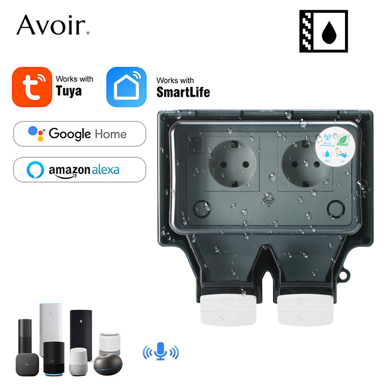 Outdoor Power Plus - Avoir Tuya Wall Electrical Sockets Ip66