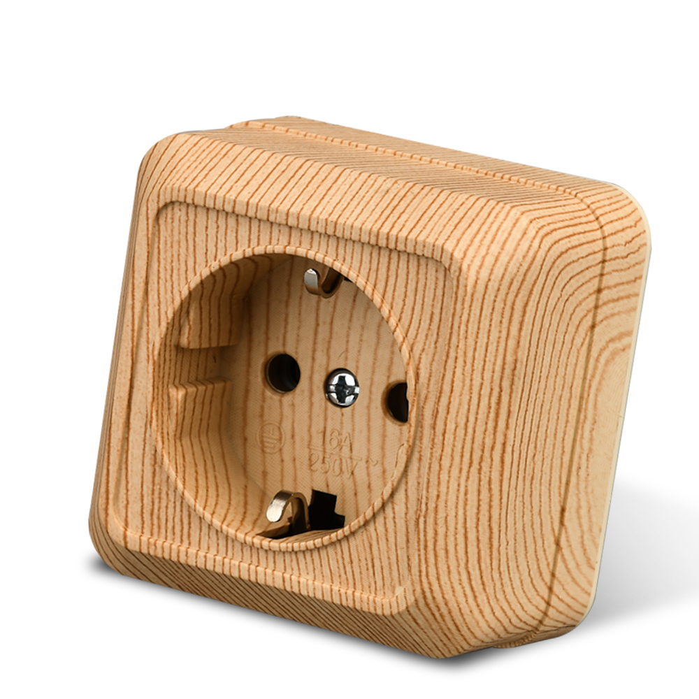 Outdoor Power Plus - WESA Wooden Wall Surface Socket Plugs