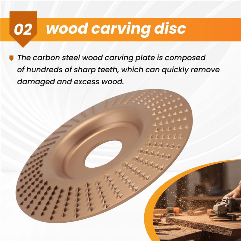 Stump Grinder Attachment - Multifunction Wood Carving Disc 4 And