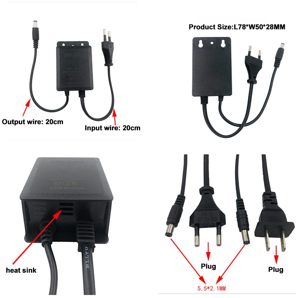 Outdoor AC 100-240V Input DC 1 - огляд і ціна Outdoor Power Adapter