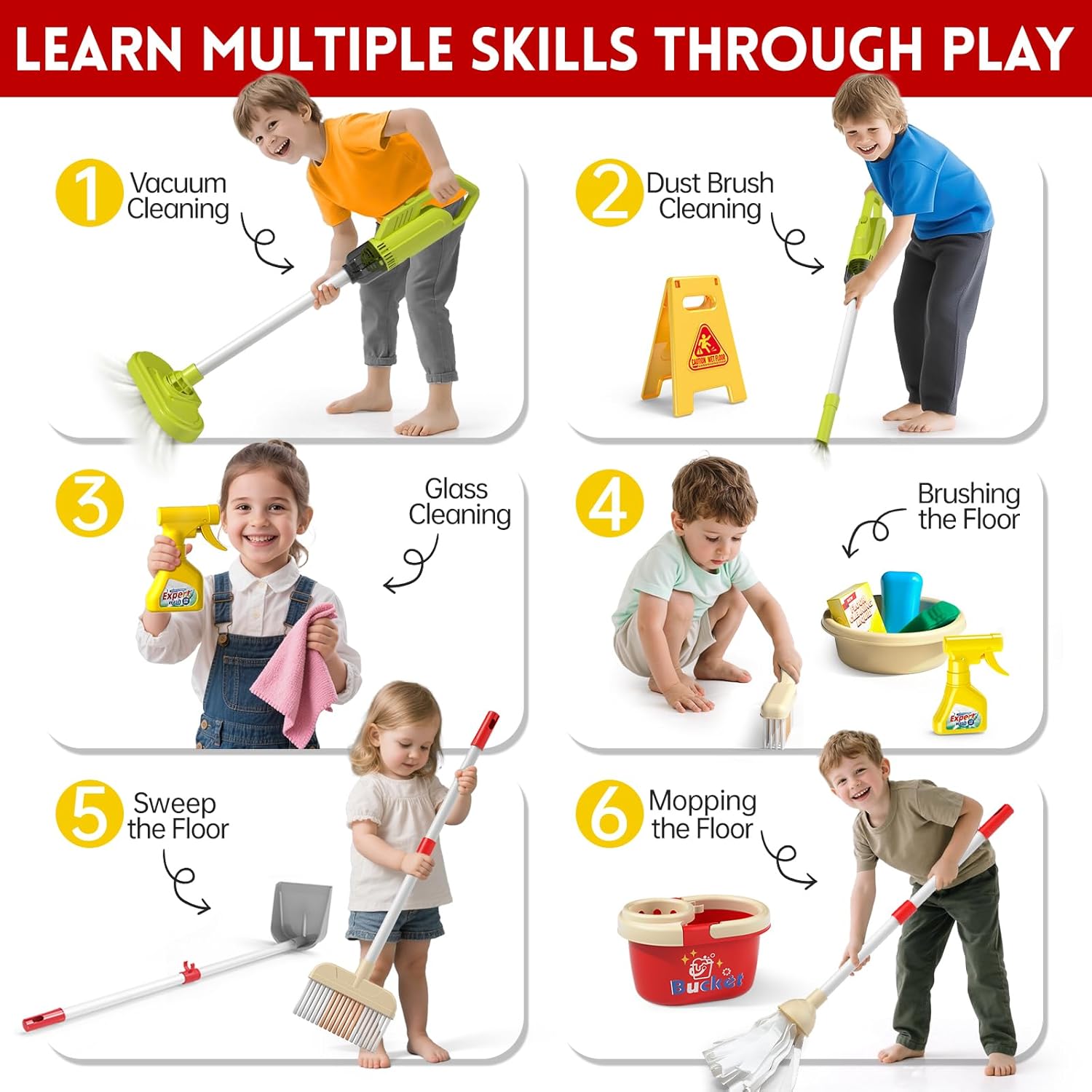 Kids Cleaning Toy Set Housekee - огляд і ціна Outdoor Power Broom