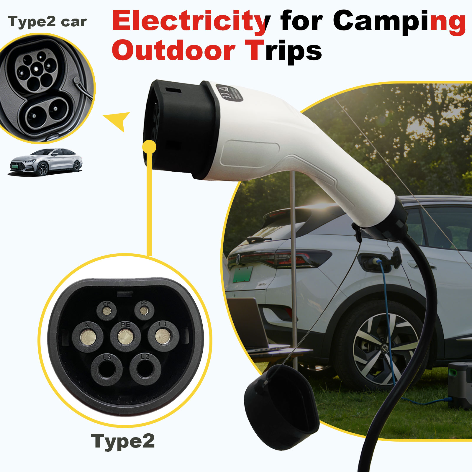 Type2 V2L Discharge Adapter 16 - огляд і ціна Outdoor Power Adapter