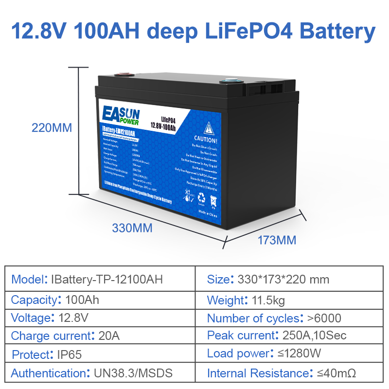 EASUN POWER 12V 100Ah LiFePO4  - огляд і ціна Outdoor Power Inverter