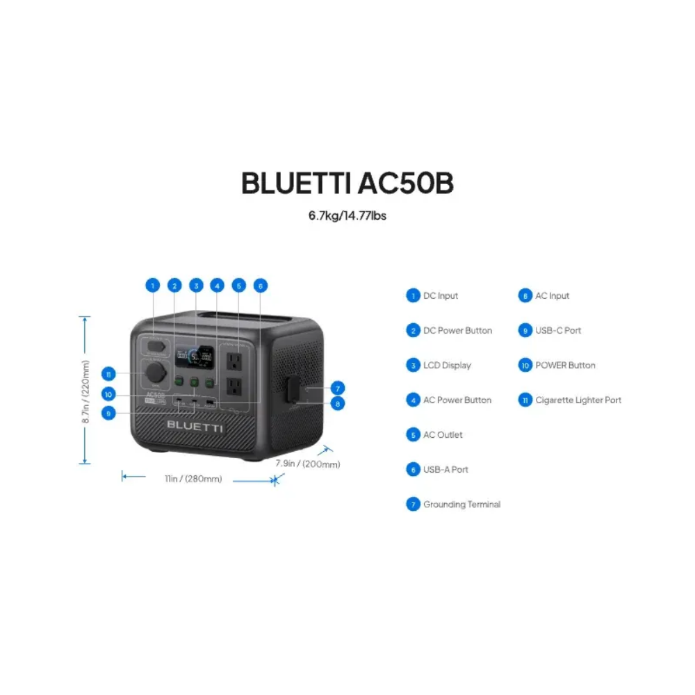 BLUETTI AC50B Portable Power S - огляд і ціна Outdoor Power Inverter