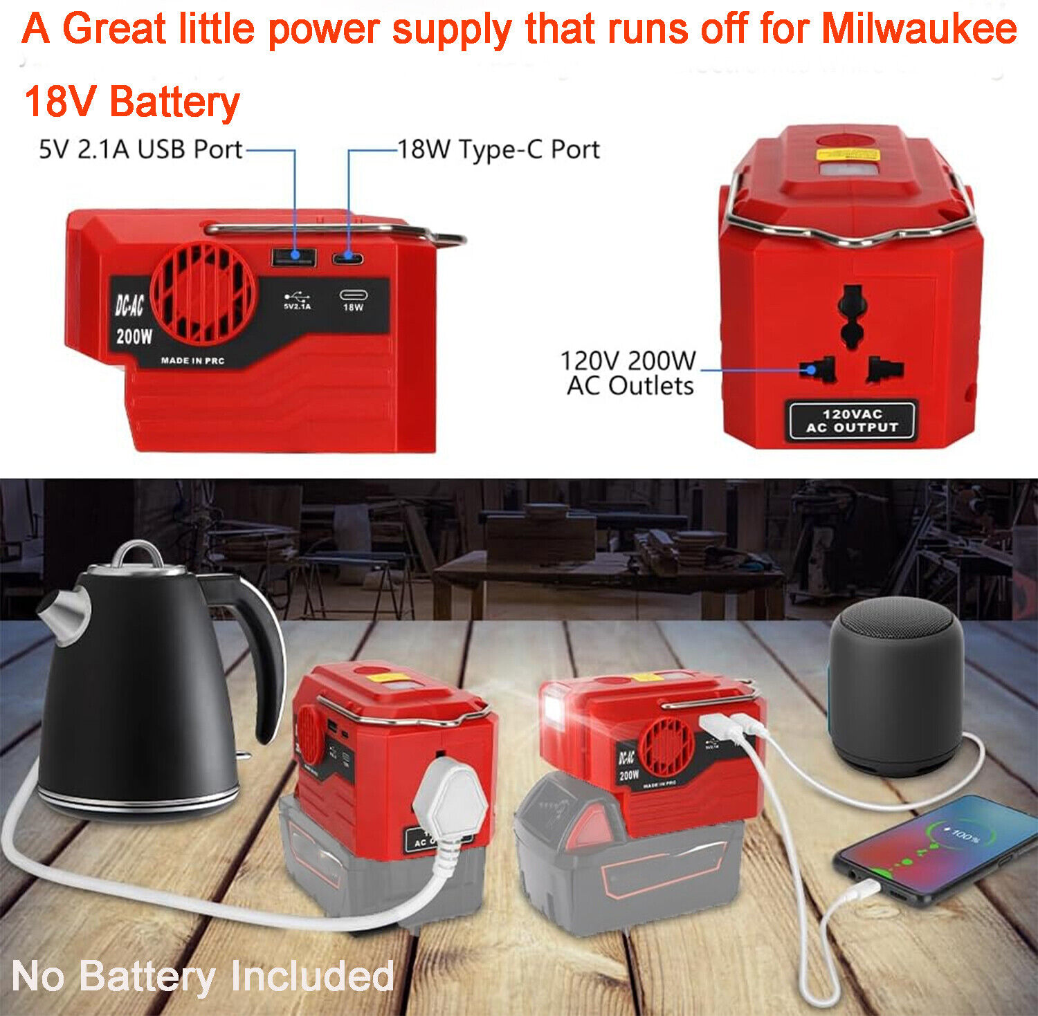 200W Portable Power Inverter 1 - огляд і ціна Outdoor Power Inverter