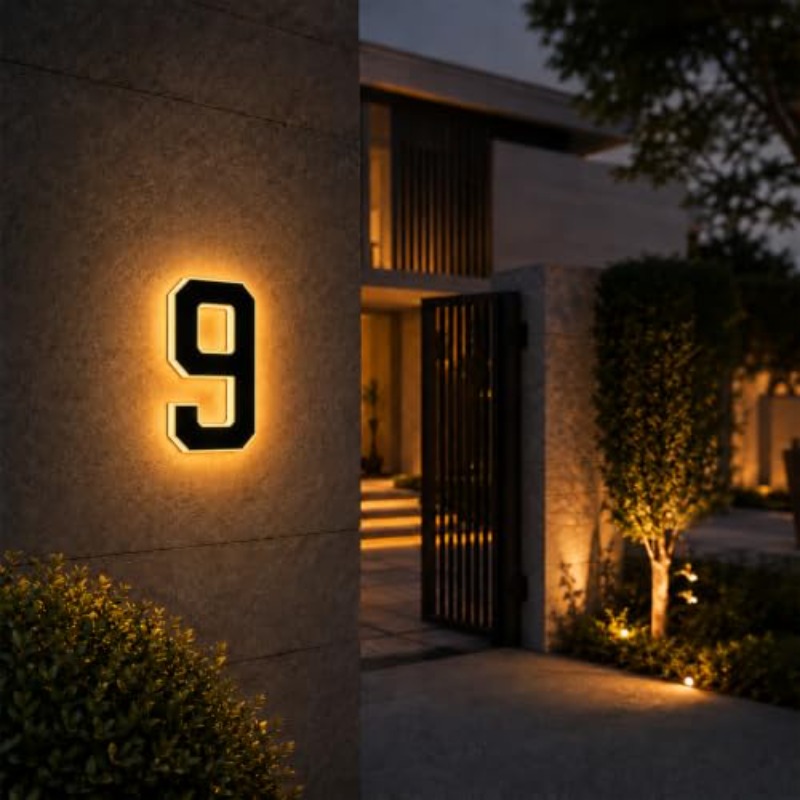 Solar Powered LED House Number - огляд і ціна Outdoor Power House