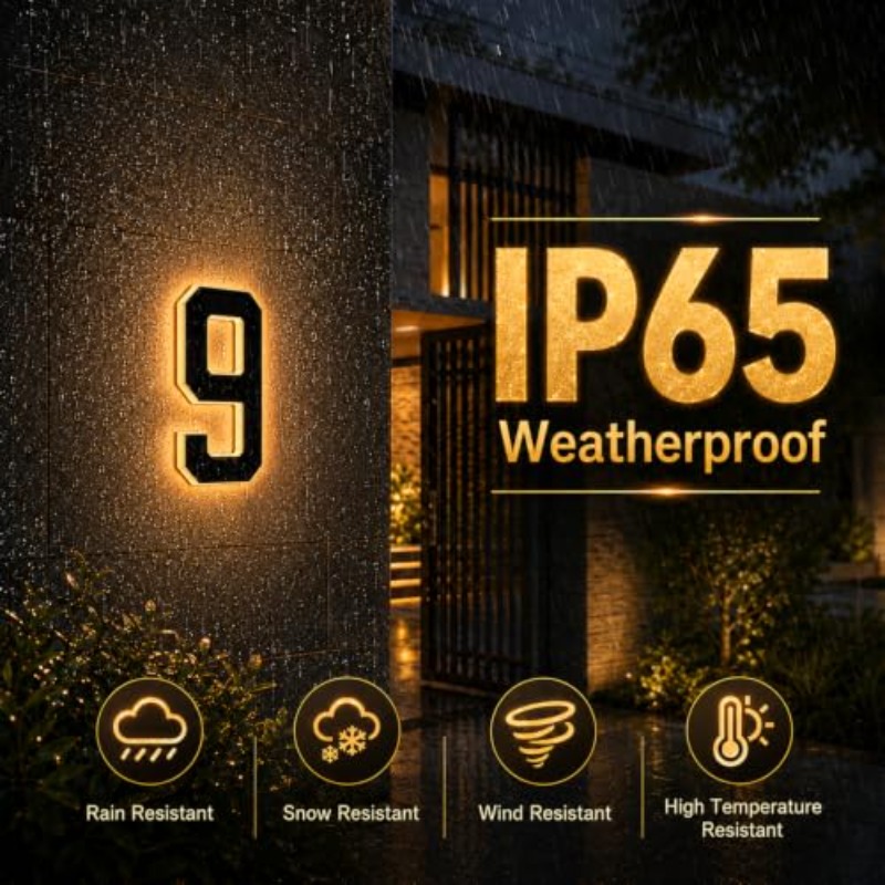 Solar Powered LED House Number - огляд і ціна Outdoor Power House