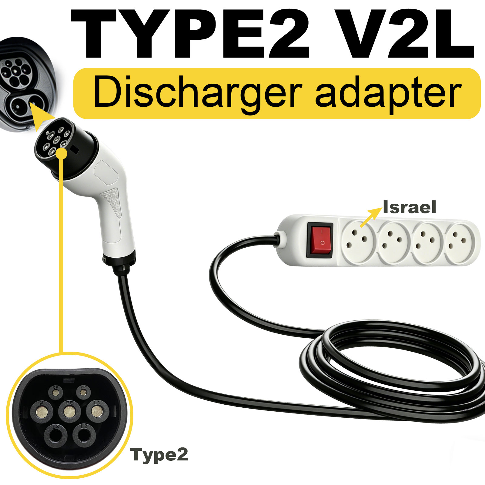 Type2 V2L Discharge Adapter Is - огляд і ціна Outdoor Power Adapter