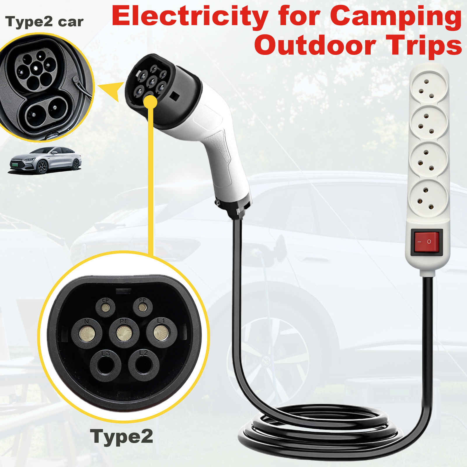 Type2 V2L Discharge Adapter Is - огляд і ціна Outdoor Power Adapter
