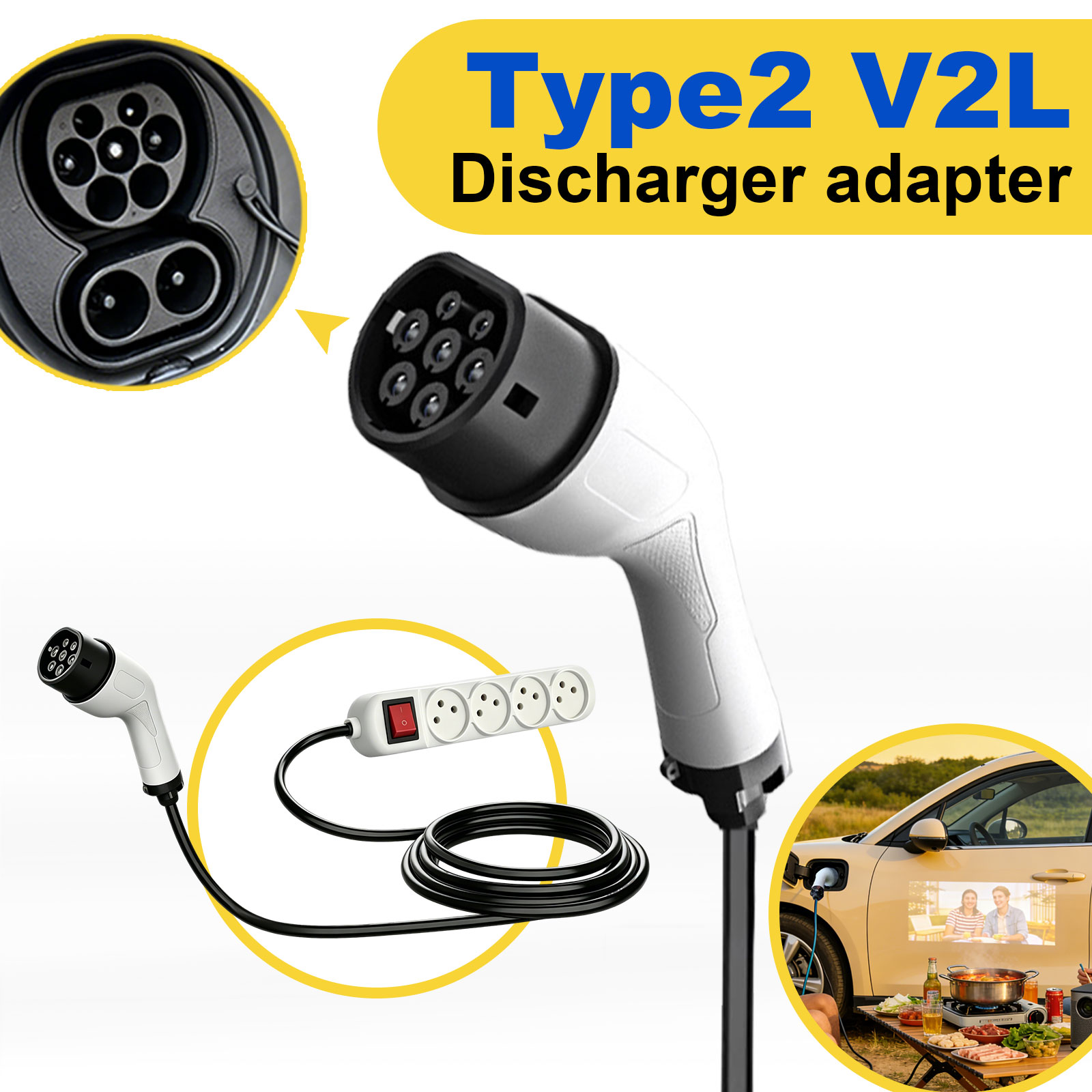 Type2 V2L Discharge Adapter Is - огляд і ціна Outdoor Power Adapter