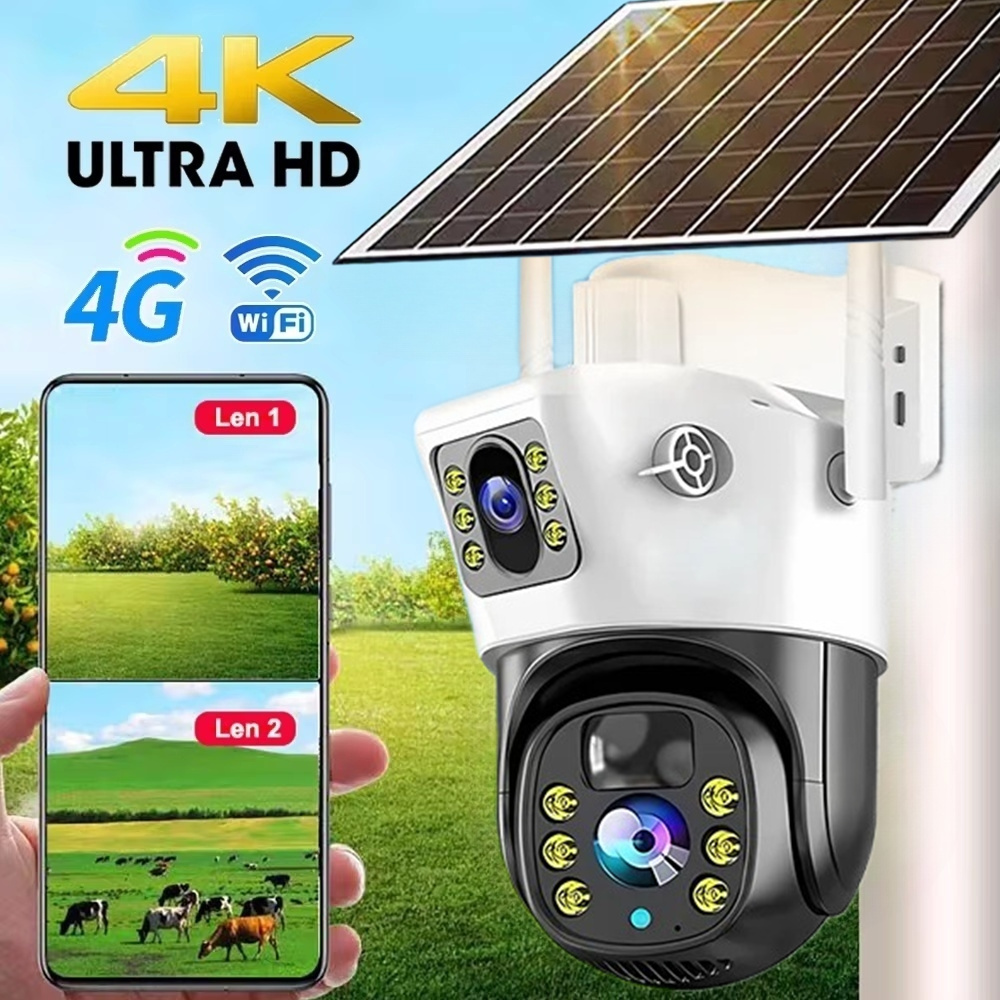 4G / WiFi Solar Camera Dual Le - огляд і ціна Panel Power Outdoor