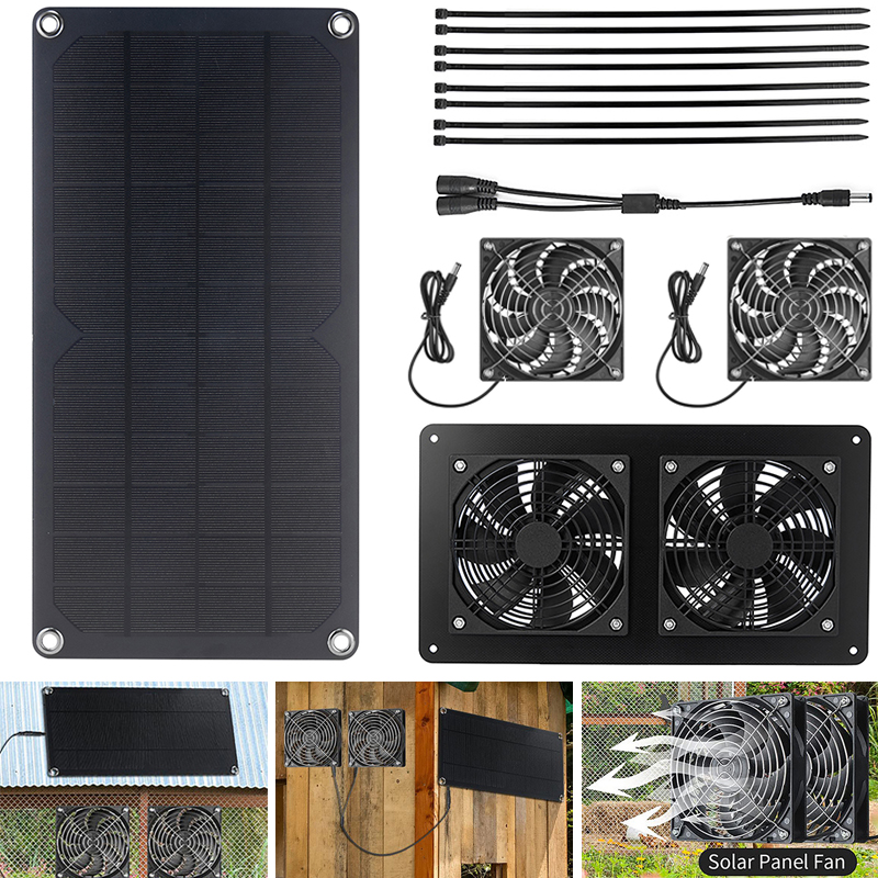 100W Solar Panel Exhaust Fan A - огляд і ціна Outdoor Power House