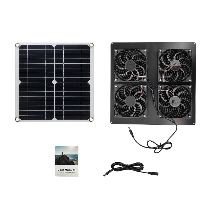 100W Solar Panel Exhaust Fan A - огляд і ціна Outdoor Power House