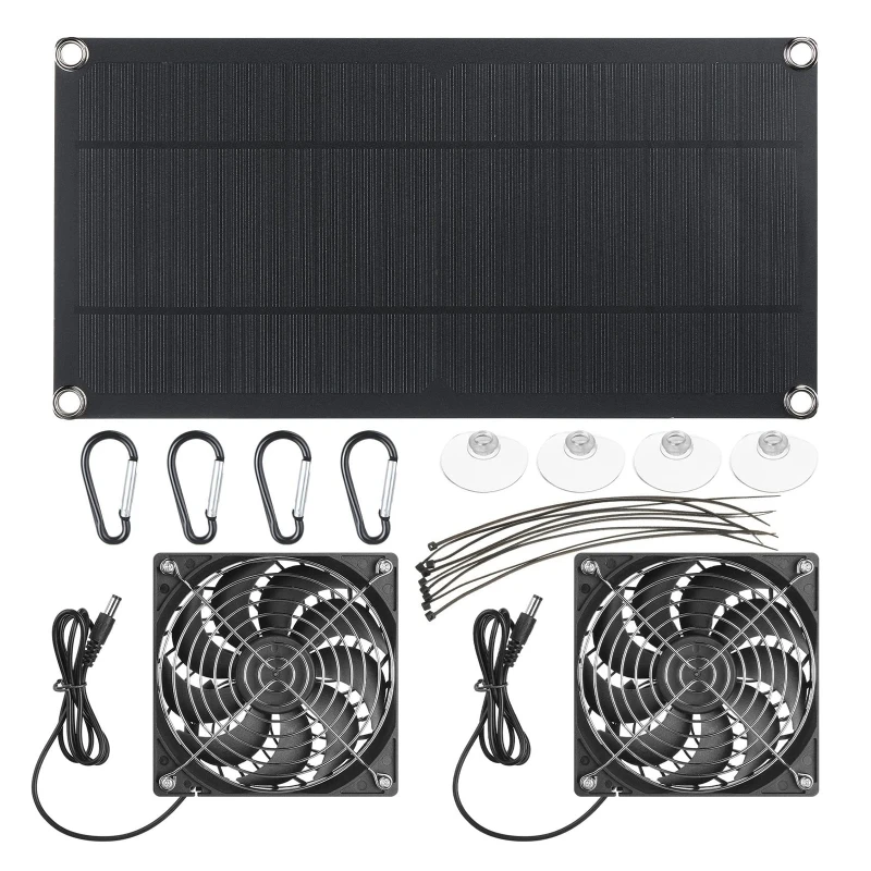 100W Solar Panel Exhaust Fan A - огляд і ціна Outdoor Power House