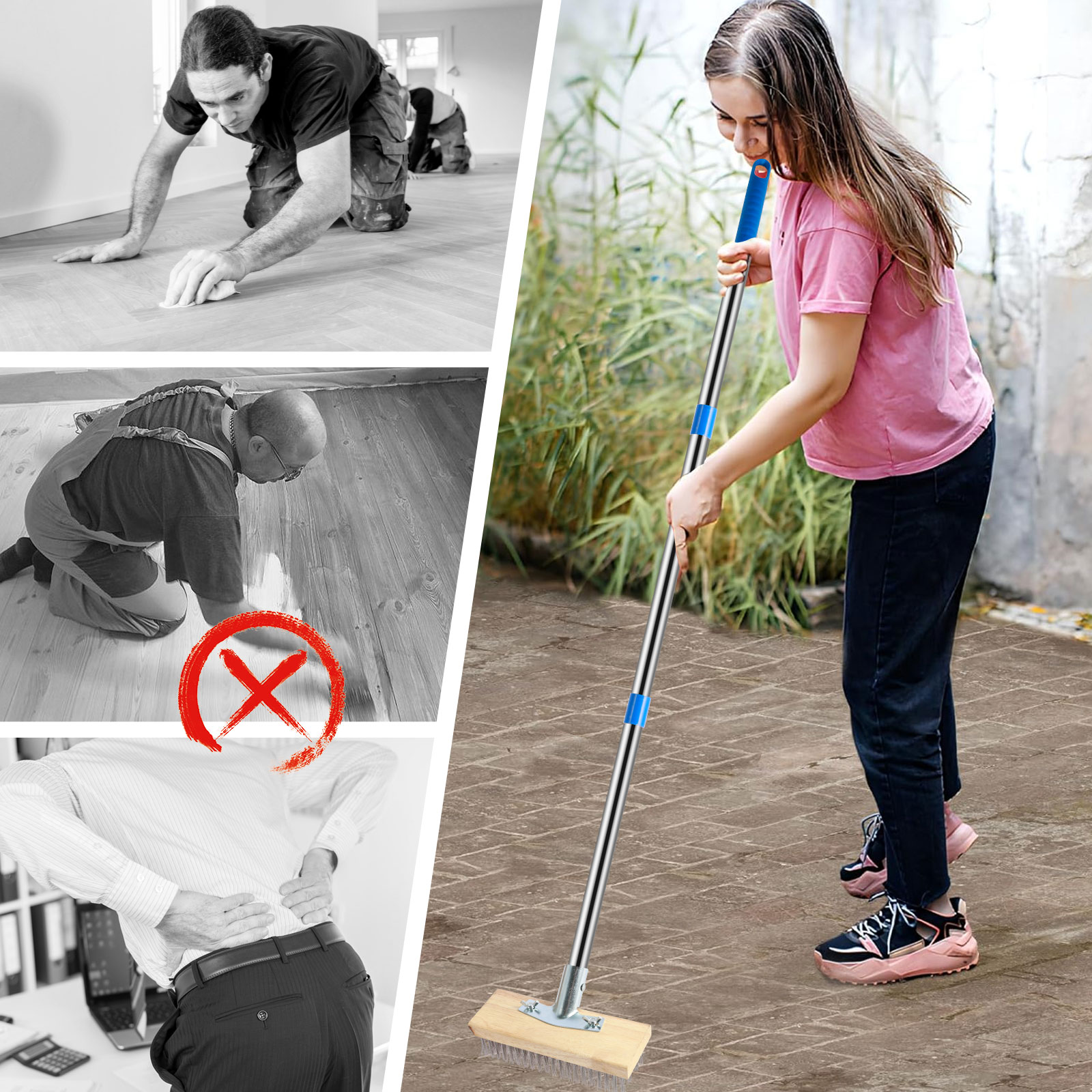 Deck Scrub Brush Wire Brush wi - огляд і ціна Outdoor Power Broom