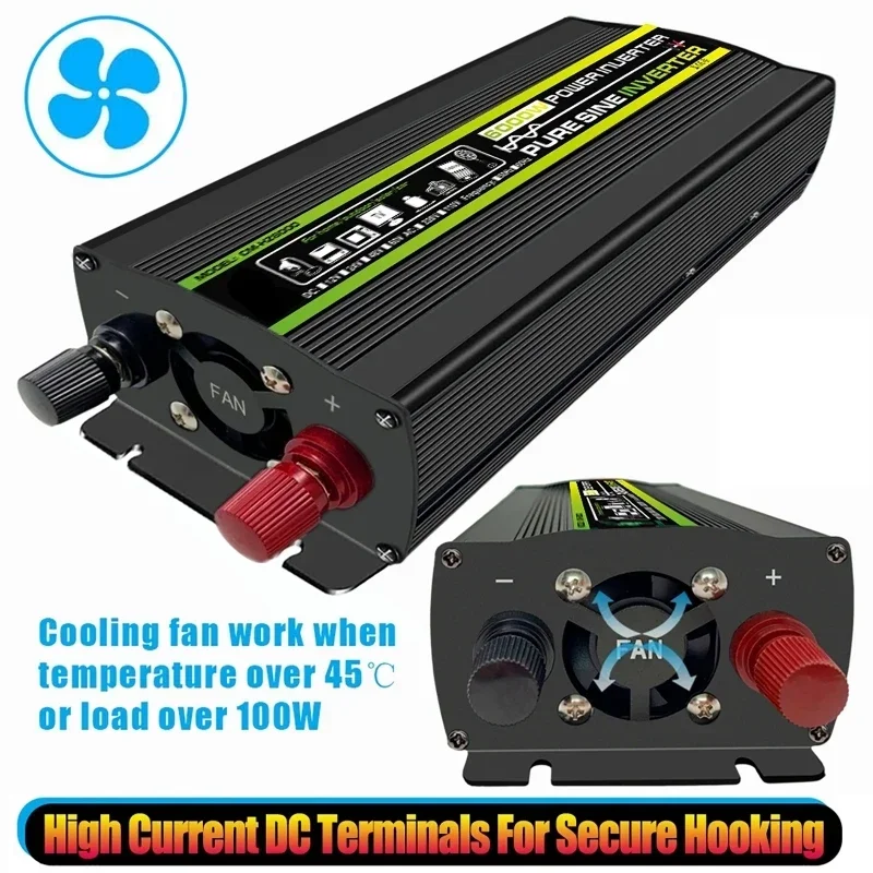 6000W DC12/24V to AC 220V Pure - огляд і ціна Outdoor Power Inverter