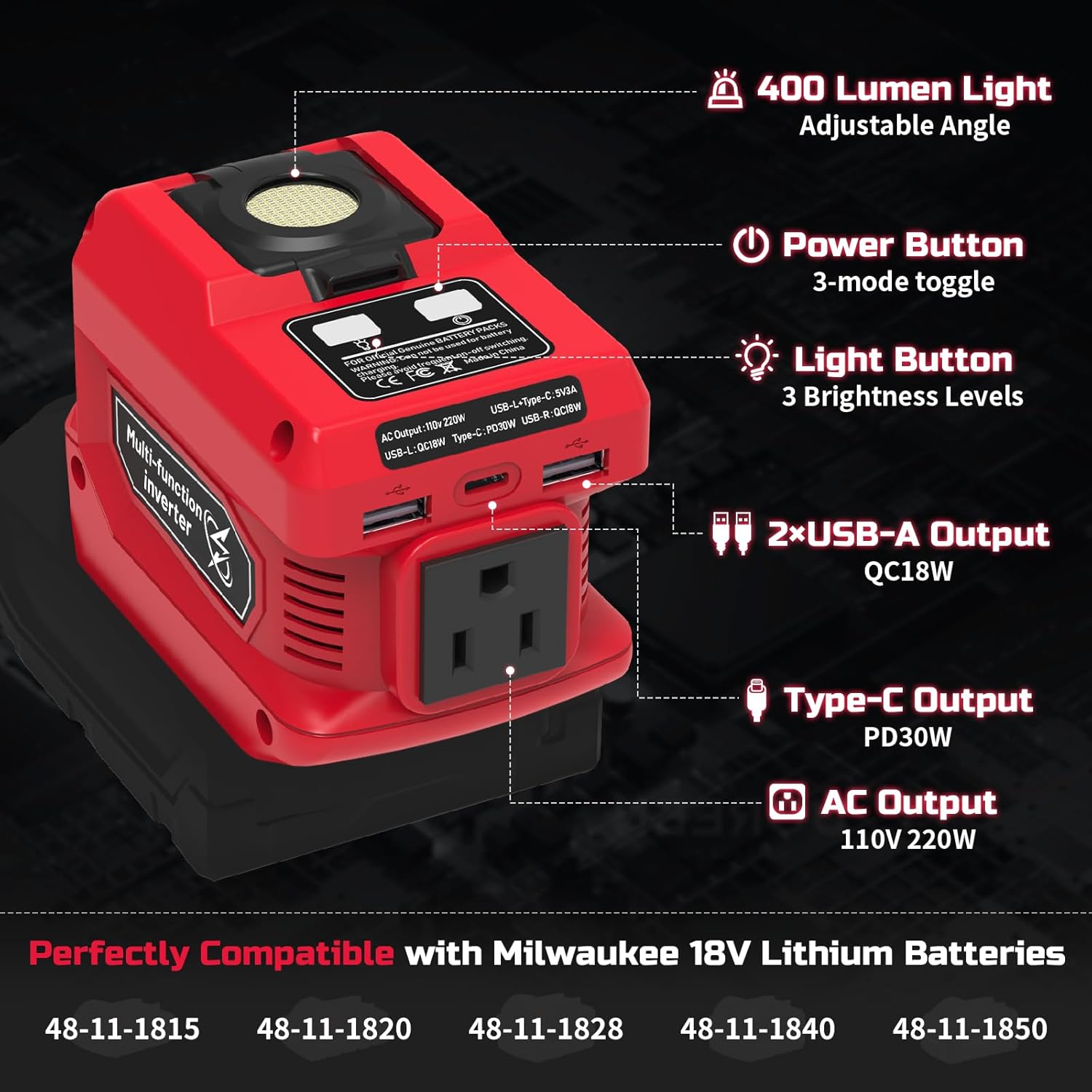 Kzreect 220W Power Inverter Co - огляд і ціна Outdoor Power Inverter